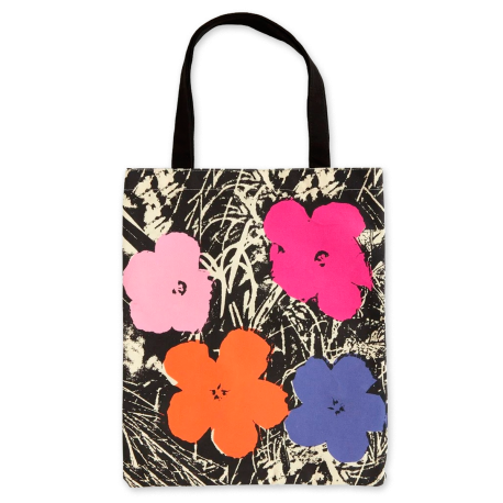 TOTE BAG WARHOL PINK FLOWERS